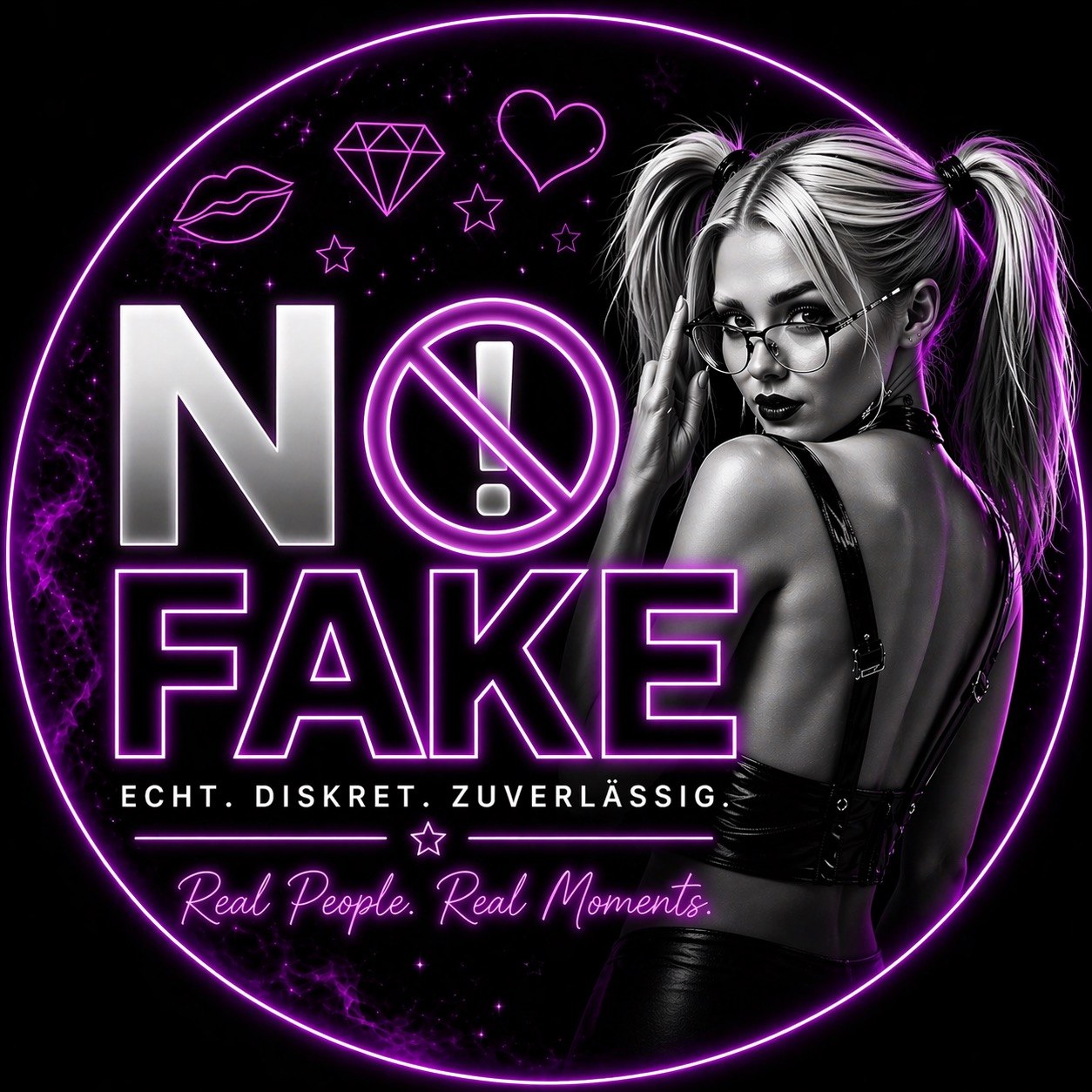 NoFake Berlin Logo – Echt. Diskret. Zuverlässig. Real People. Real Moments.
